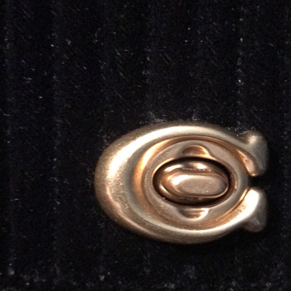 Coach velvet refined calf leather clutch or shoulder evening bag - Picture 5 of 6